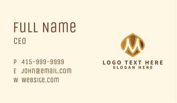 Golden Firm Letter M Business Card Design Image Preview