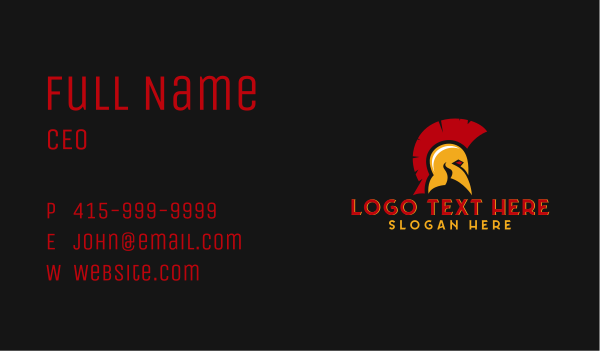 Spartan Soldier Warrior Business Card Design Image Preview