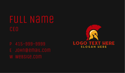 Spartan Soldier Warrior Business Card Image Preview