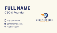 Box Wings Location Logistics Business Card Image Preview