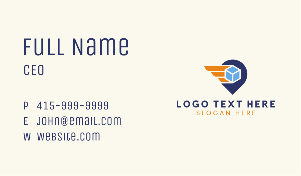 Box Wings Location Logistics Business Card Design Image Preview