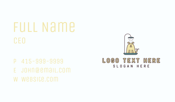 Shower Dog Grooming Business Card Design Image Preview