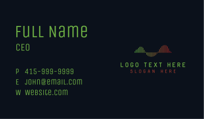Sound Wave Equalizer Business Card Image Preview