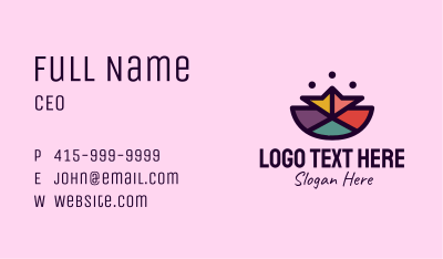 Colorful Polygon Mosaic  Business Card