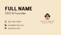 Afro Woman Salon Business Card Image Preview