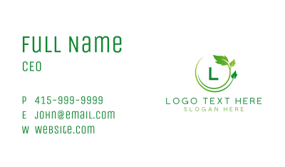 Nature Leaf Organic Business Card Image Preview