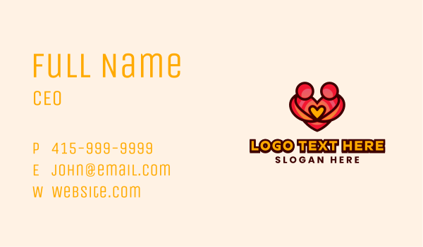Couple Human Heart Business Card Design Image Preview