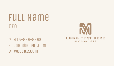 Company Firm Letter M Business Card Image Preview