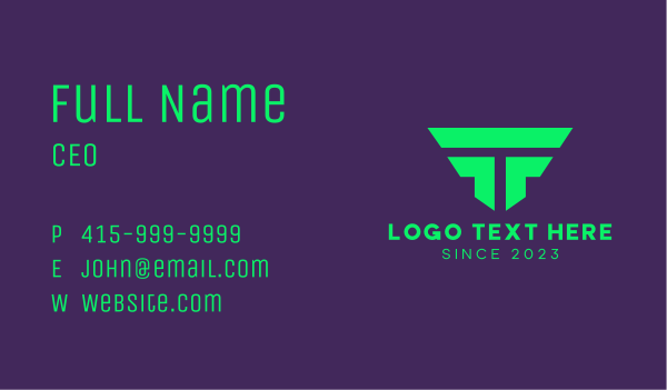 Game Software Letter T  Business Card Design Image Preview