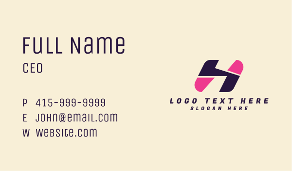 Fast Business Letter H Business Card Design Image Preview