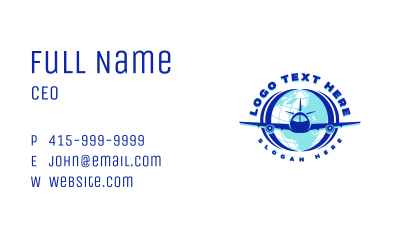 Global Flight Airplane Business Card Image Preview