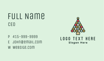 Multicolor Christmas Tree Business Card Image Preview