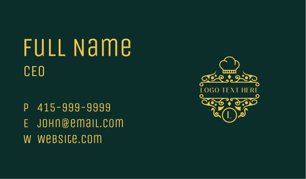Fine Dining Chef Cuisine Business Card Design Image Preview