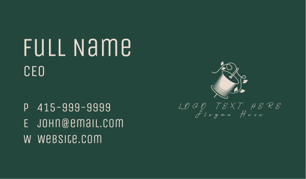 Ornamental Sewing Thread Business Card Design Image Preview