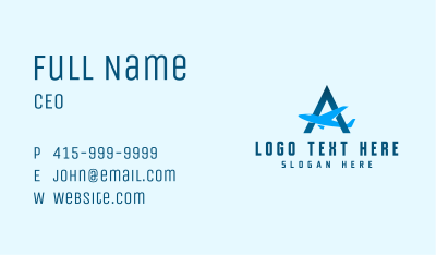Tourism Aviation Letter A Business Card Image Preview