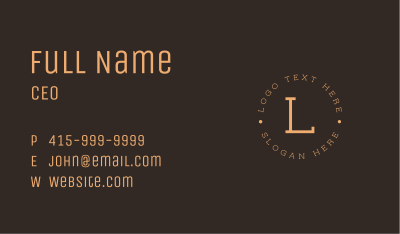 Round Serif Wordmark Business Card Image Preview