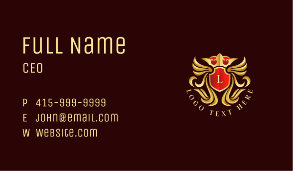 Luxury Crown Crest Business Card Design Image Preview