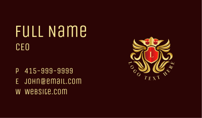 Luxury Crown Crest Business Card Image Preview