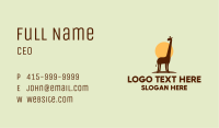 Brown Giraffe Silhouette Business Card Image Preview