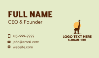 Brown Giraffe Silhouette Business Card Image Preview