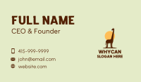 Brown Giraffe Silhouette Business Card Image Preview