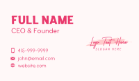 Beauty Script Wordmark Business Card Image Preview