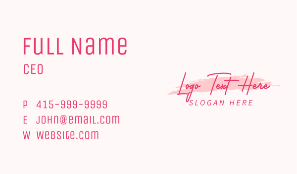 Beauty Script Wordmark Business Card Design Image Preview