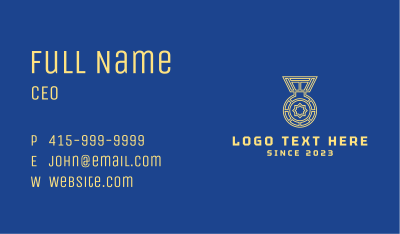 Athletic Medallion Award  Business Card Image Preview