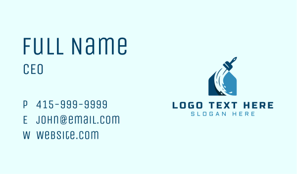 Paint Brush House Handyman Business Card Design Image Preview