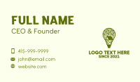 Green Camping Light Bulb Business Card Preview