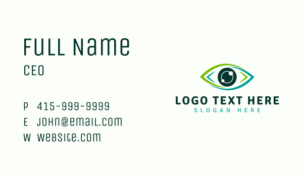 Eye Optic Vision Business Card Design Image Preview