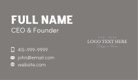 Luxury Beauty Wordmark Business Card Design