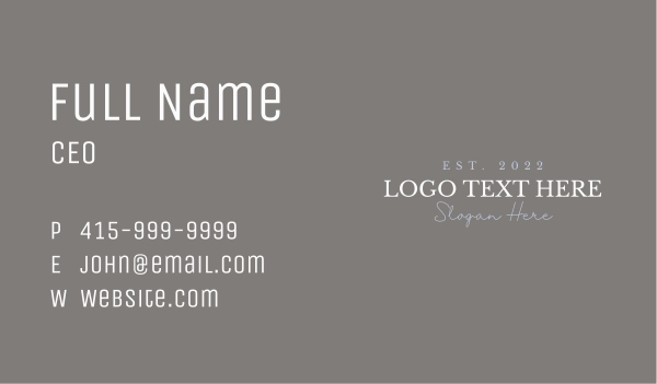 Luxury Beauty Wordmark Business Card Design Image Preview
