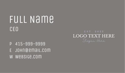 Luxury Beauty Wordmark Business Card Image Preview