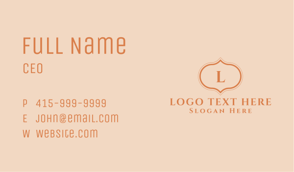 Brown Premium Hotel Letter  Business Card Design Image Preview