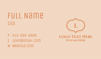 Brown Premium Hotel Letter  Business Card