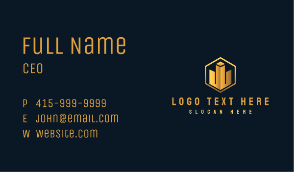 Premium Real Estate Building Business Card Design Image Preview