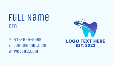 Rocket Dental Clinic  Business Card Image Preview