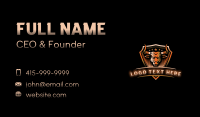 Horn Bull Shield Business Card Design