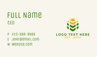 Agriculture Cube Letter M Business Card Image Preview