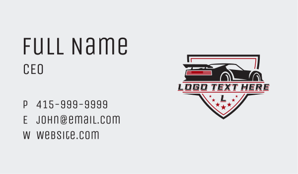 Motorsport Racing Vehicle Business Card Design Image Preview