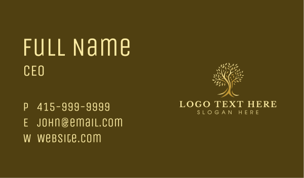 Tree Luxury Farm Business Card Design Image Preview