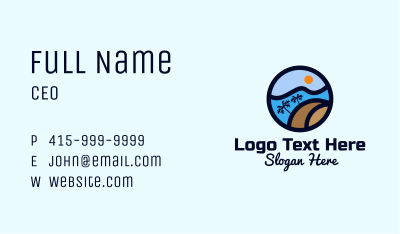 Tropical Surf Wave Business Card Image Preview