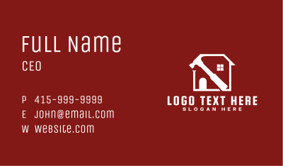 Hammer House Construction Business Card Image Preview