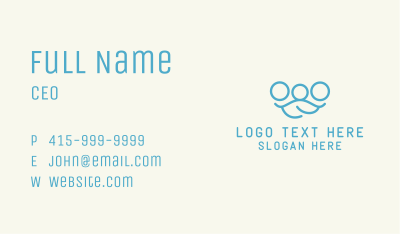 Blue Minimalist Family Business Card Image Preview