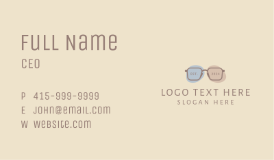 Minimalist Fashion Eyeglass Business Card Image Preview