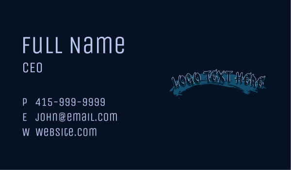 Graffiti Lifestyle Wordmark Business Card Design Image Preview