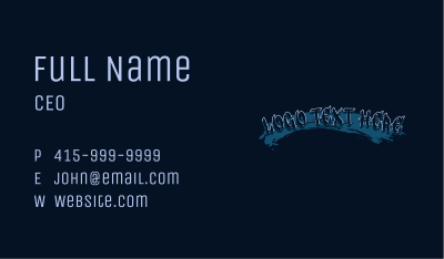 Graffiti Lifestyle Wordmark Business Card Image Preview