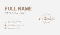 Script Round Business Business Card Image Preview