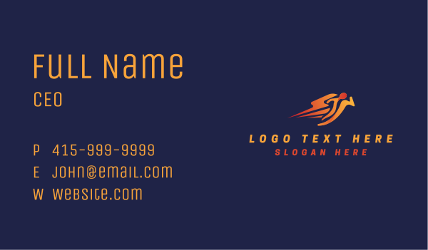 Human Athlete Runner  Business Card Design Image Preview